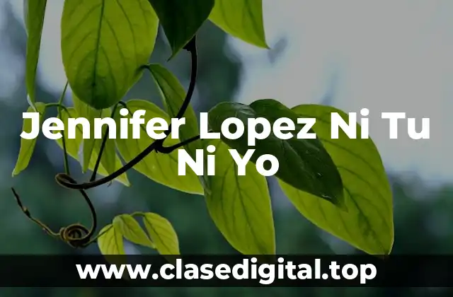 El Orígen de Ni Tu Ni Yo