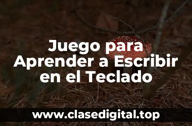 Juego para Aprender a Escribir en el Teclado