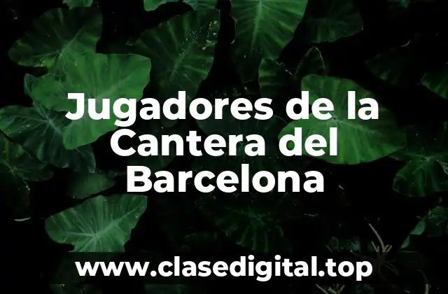 Jugadores de la Cantera del Barcelona