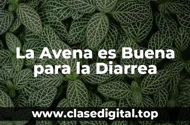 La Avena es Buena para la Diarrea