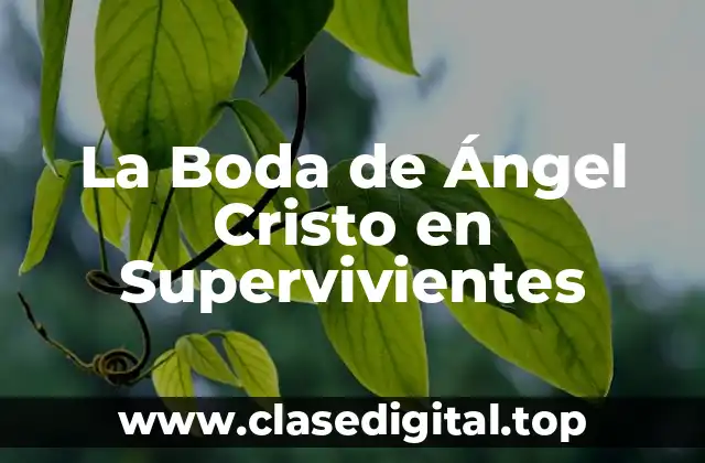 La Boda de Ángel Cristo en Supervivientes