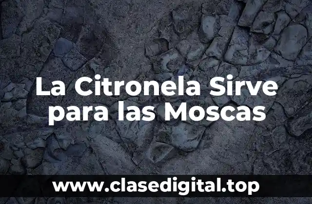 La Citronela Sirve para las Moscas