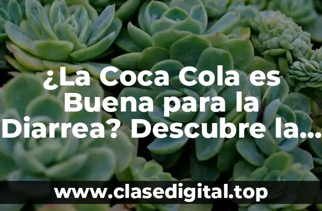 ¿La Coca Cola es Buena para la Diarrea? Descubre la Verdad