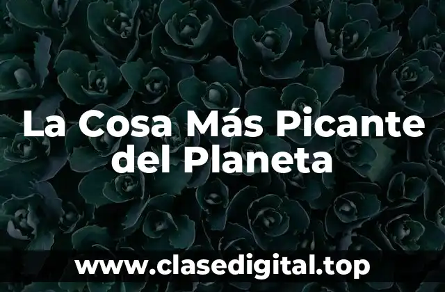 ¿Qué es lo que hace que algo sea picante?