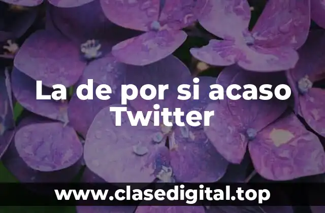 La de por si acaso Twitter