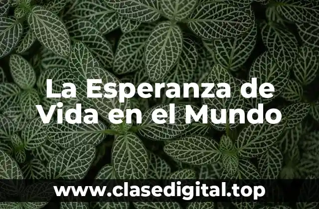 La Esperanza de Vida en el Mundo: Una Visión General