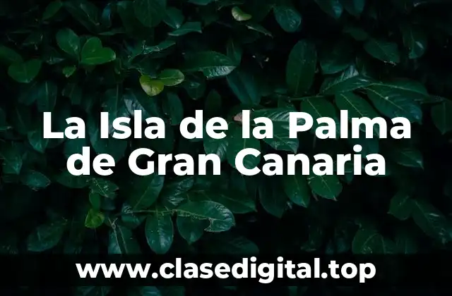 La Isla de la Palma de Gran Canaria