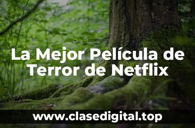 La Mejor Película de Terror de Netflix