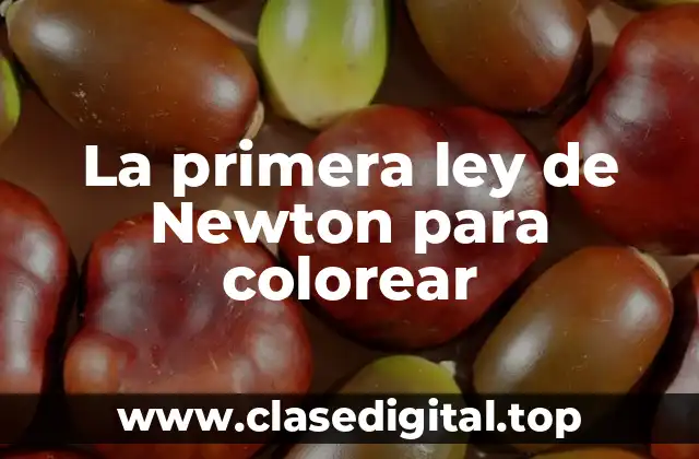 La primera ley de Newton para colorear