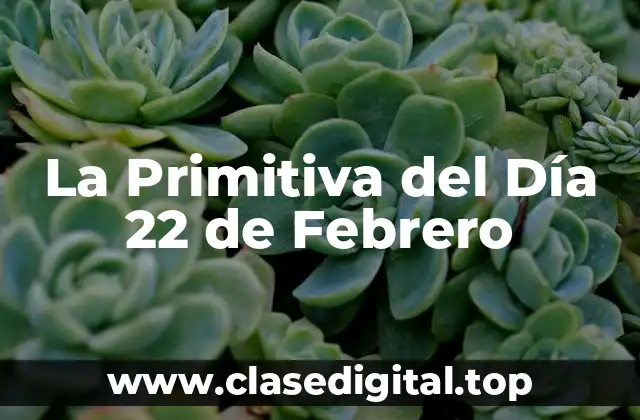 La Primitiva del Día 22 de Febrero