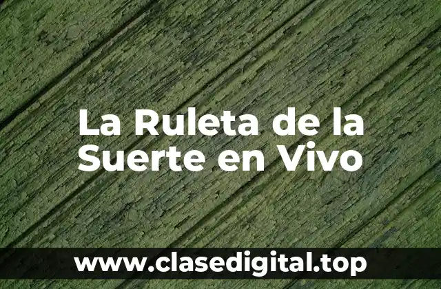 ¿Cómo Funciona La Ruleta de la Suerte en Vivo?