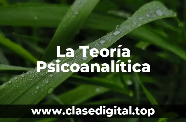 La Teoría Psicoanalítica