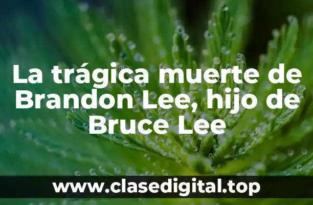La trágica muerte de Brandon Lee, hijo de Bruce Lee