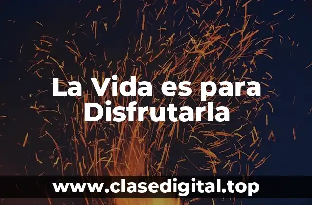 La Vida es para Disfrutarla