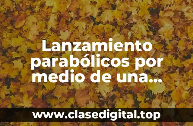 Lanzamiento parabólicos por medio de una catapulta