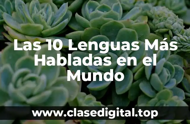 ¿Cuáles son las Lenguas Más Habladas en el Mundo?