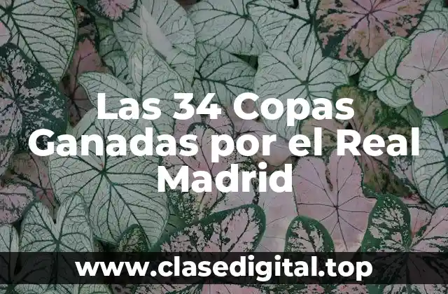 Las 34 Copas Ganadas por el Real Madrid