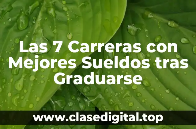 Las 7 Carreras con Mejores Sueldos tras Graduarse