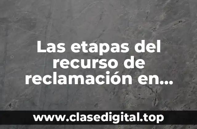 Las etapas del recurso de reclamación en amparo