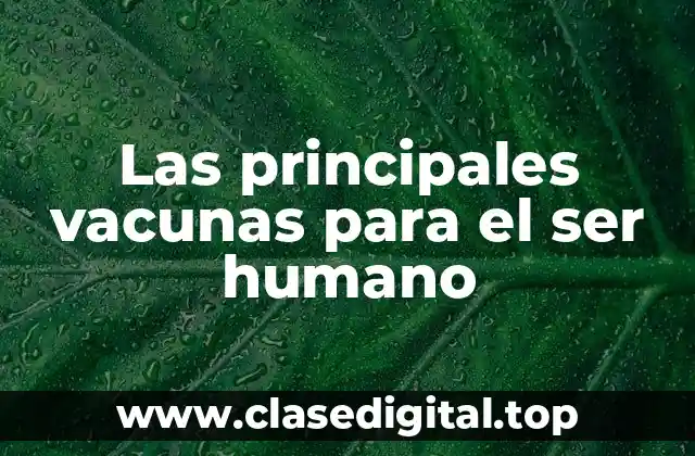Las principales vacunas para el ser humano