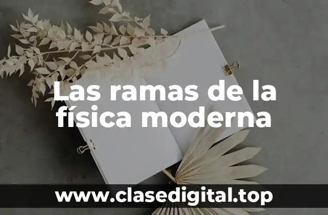 Las ramas de la física moderna