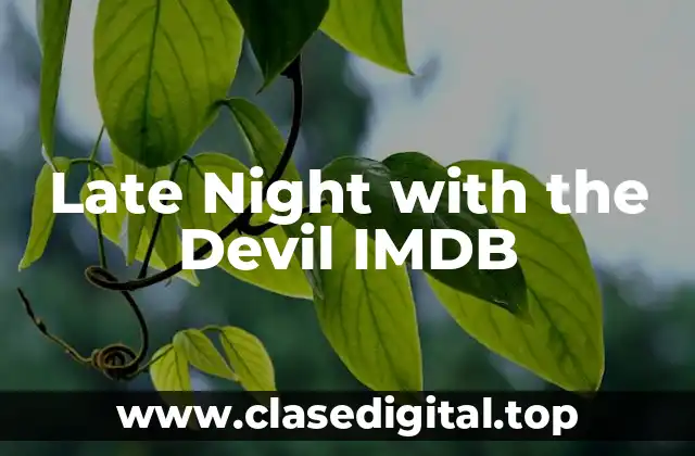 La trama de Late Night with the Devil