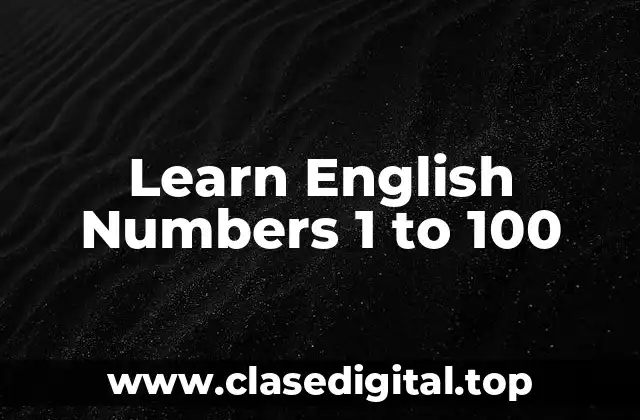 Understanding the Basics of English Numbers