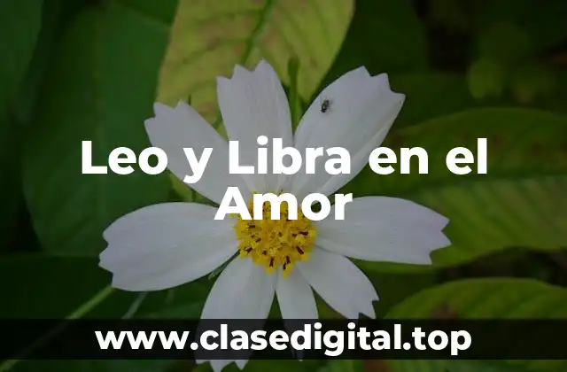 Leo y Libra en el Amor