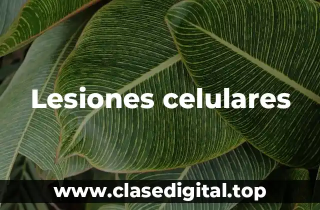 Lesiones celulares