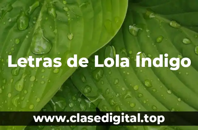 Letras de Lola Índigo