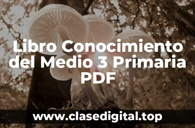 Libro Conocimiento del Medio 3 Primaria PDF