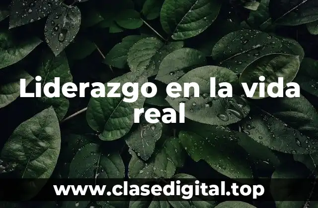 Liderazgo en la vida real