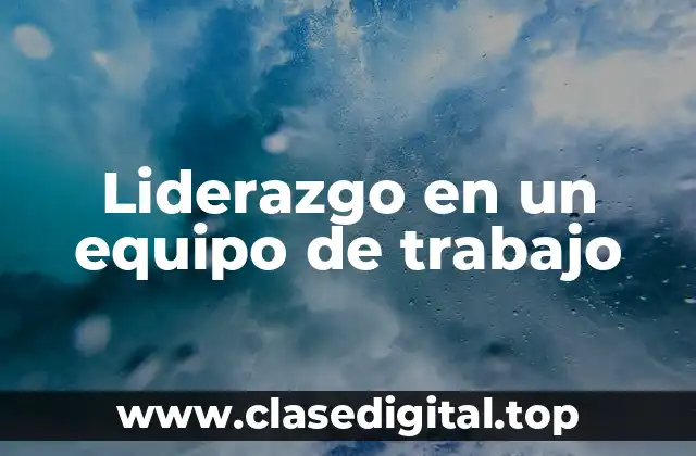 Liderazgo en un equipo de trabajo