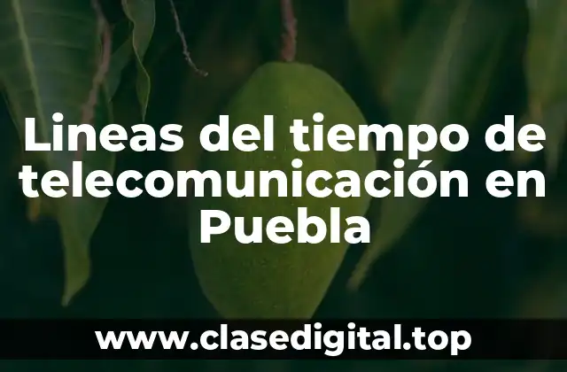 Ejemplos de líneas del tiempo de telecomunicación en Puebla