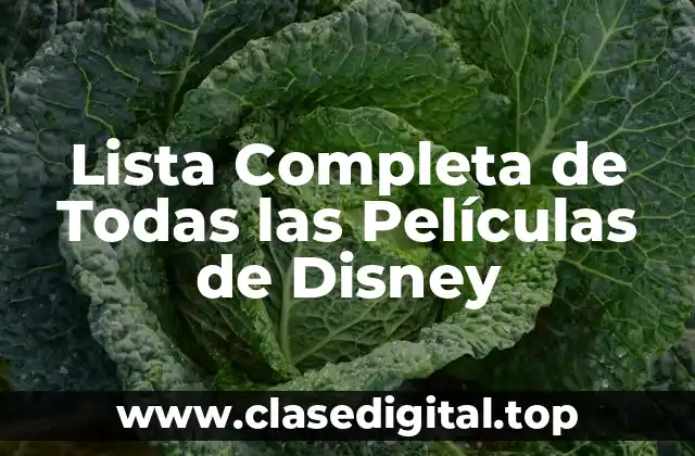 Lista Completa de Todas las Películas de Disney
