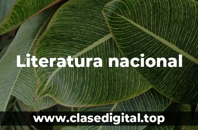 Literatura nacional