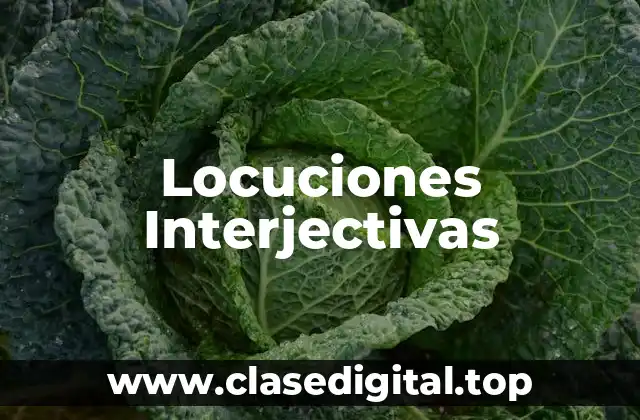 Ejemplos de locuciones interjectivas