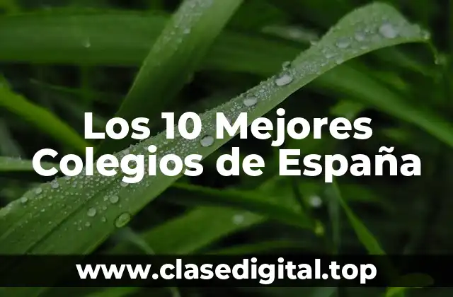 Los 10 Mejores Colegios de España