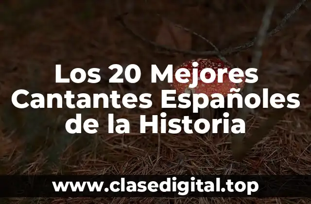 Los 20 Mejores Cantantes Españoles de la Historia