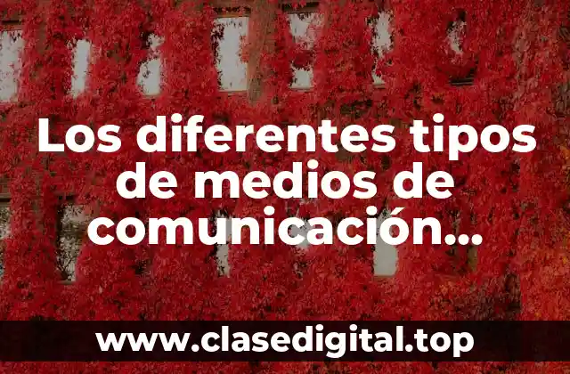 Los diferentes tipos de medios de comunicación primarios