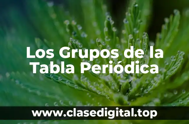 Los Grupos de la Tabla Periódica
