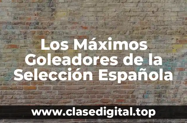 Los Máximos Goleadores de la Selección Española