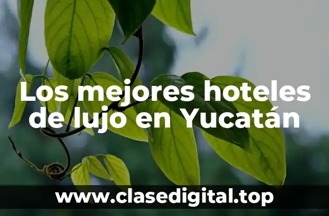 Los mejores hoteles de lujo en Yucatán