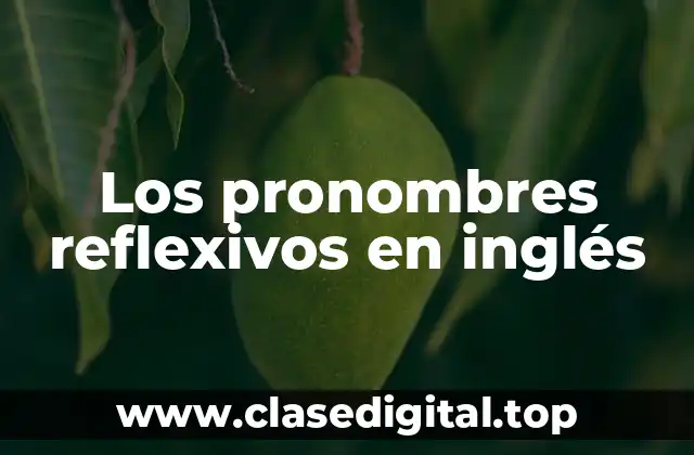 Los pronombres reflexivos en inglés