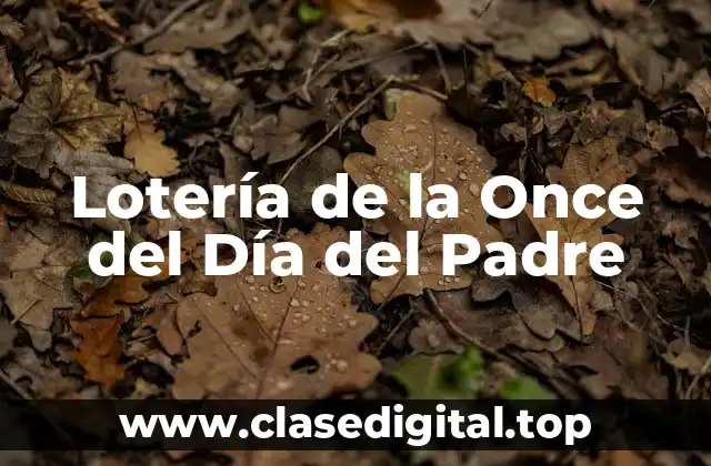 Lotería de la Once del Día del Padre