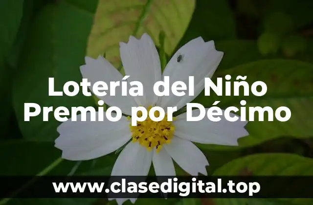 Lotería del Niño Premio por Décimo