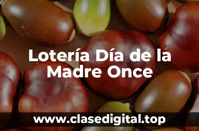 Lotería Día de la Madre Once
