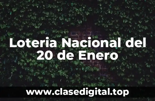 Loteria Nacional del 20 de Enero