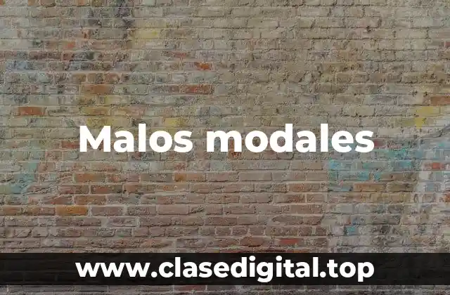 Malos modales