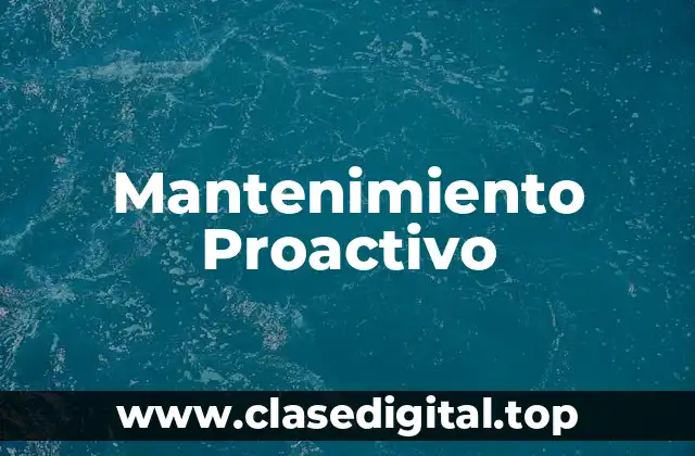 Mantenimiento Proactivo